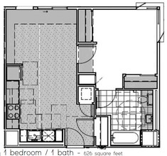 One Bedroom 420 floor plan